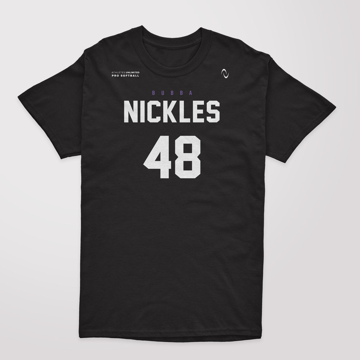 Athletes Unlimited Softball Player Name and Number Tee, Bubba Nickles