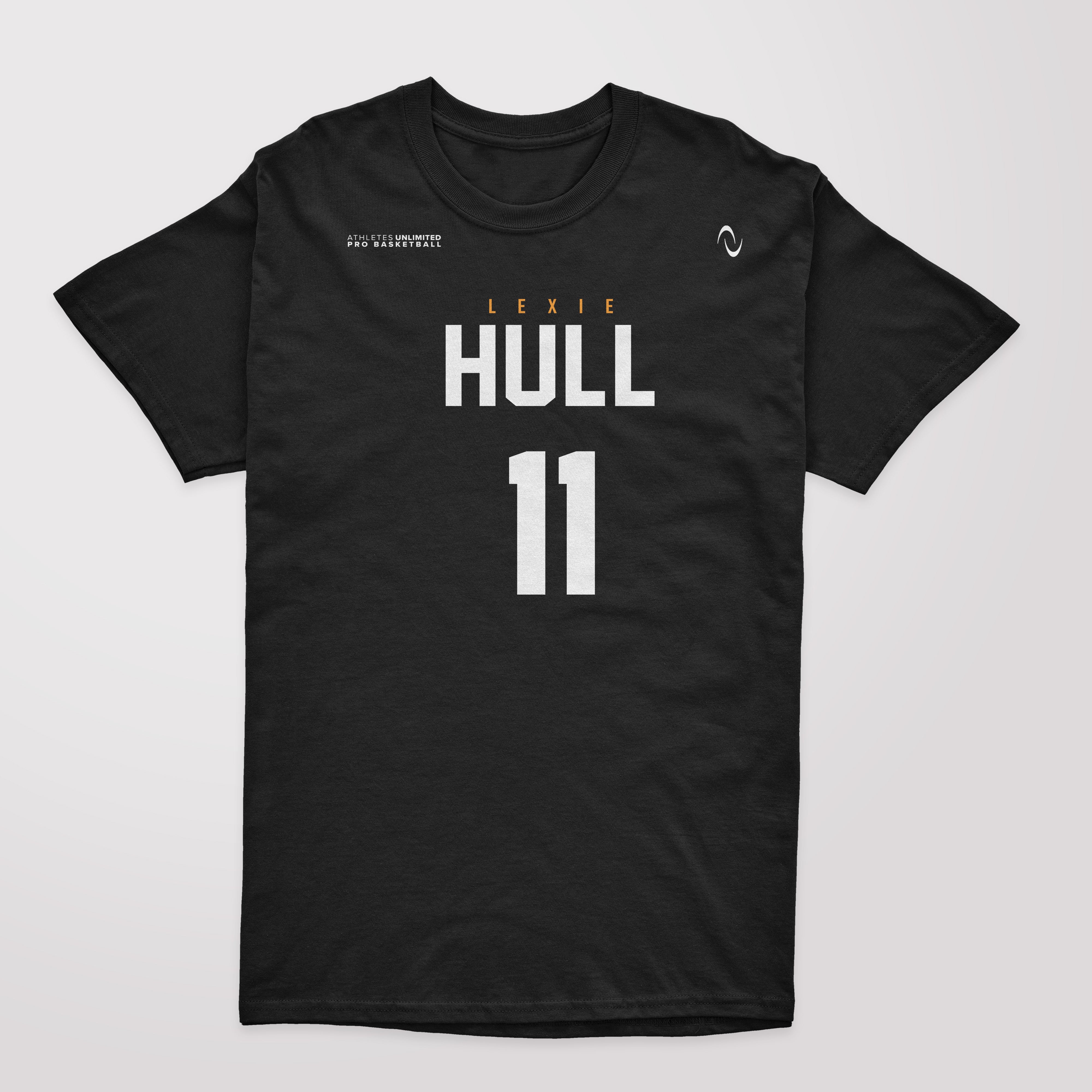 Athletes Unlimited Basketball Player Name and Number Tee, Lexie Hull 11